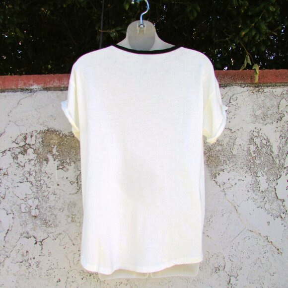 J Crew roll-sleeve tee with silk bow M - Picture 7 of 7